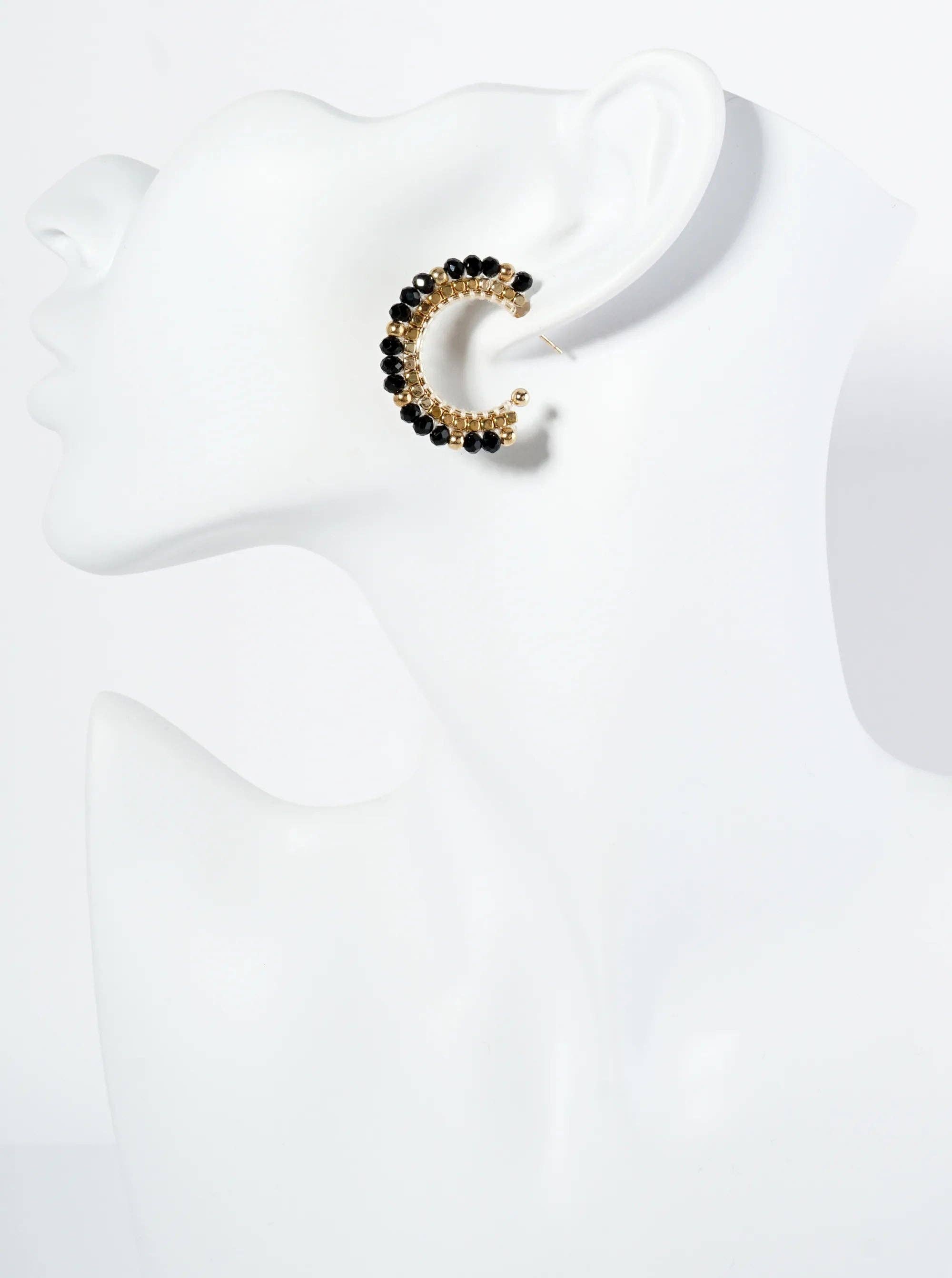 Yerk Hoop Bead Earrings