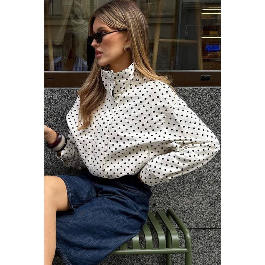 Zayne Polka Dot Printed Jacket
