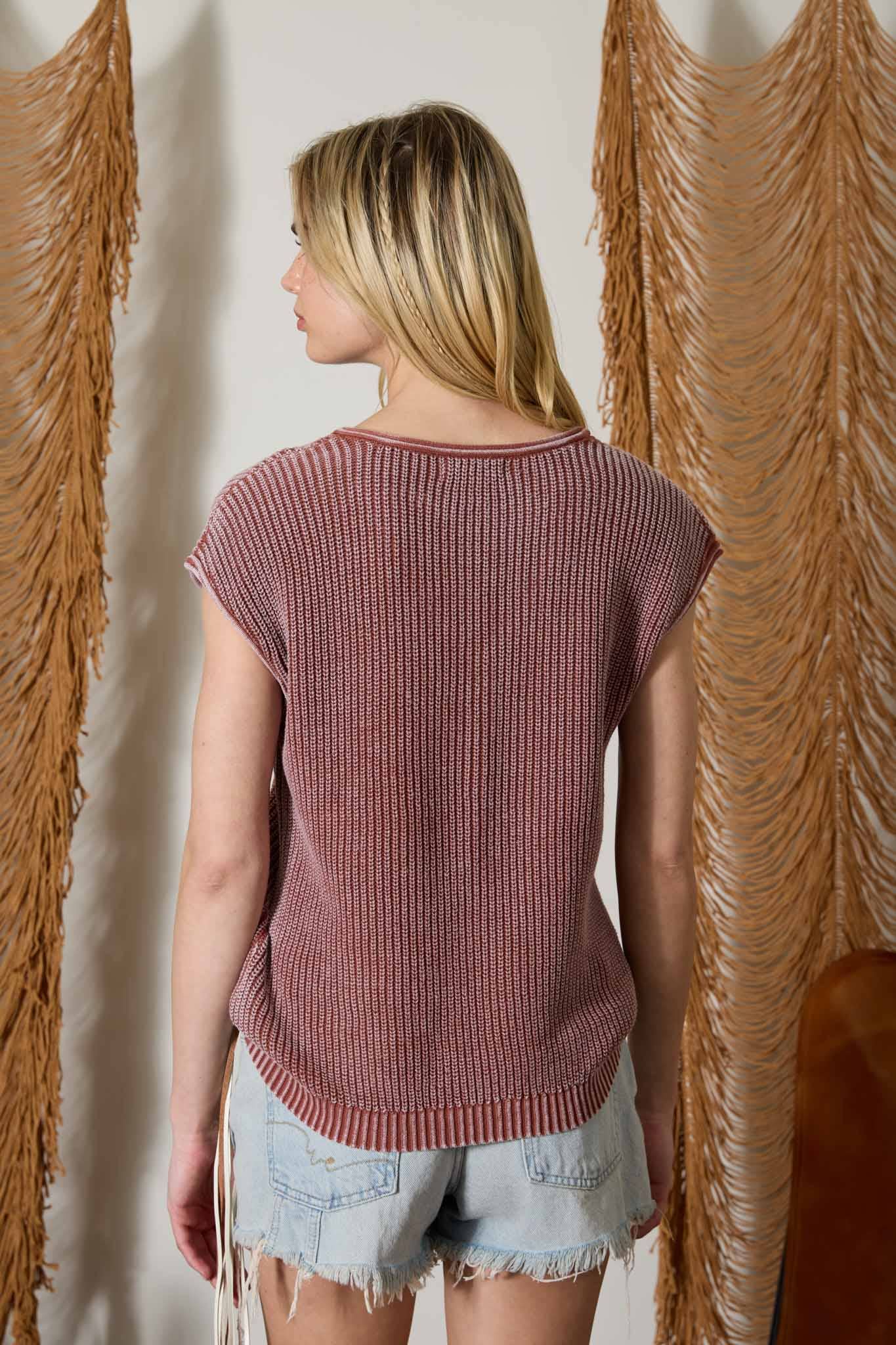 Jayda Henley Knit Top