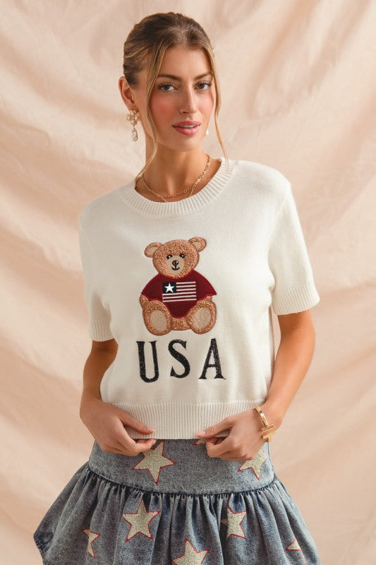 Bella Bear Sweater -XL Only! FINAL SALE