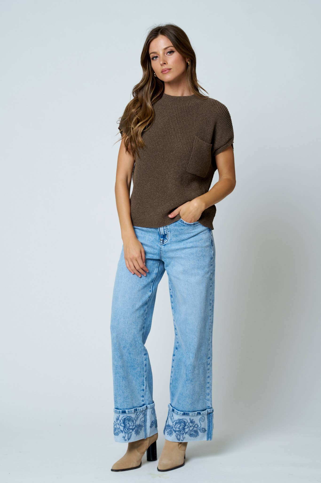 Deitz Short Sleeve Sweater Top (2 Colors!) PREORDER
