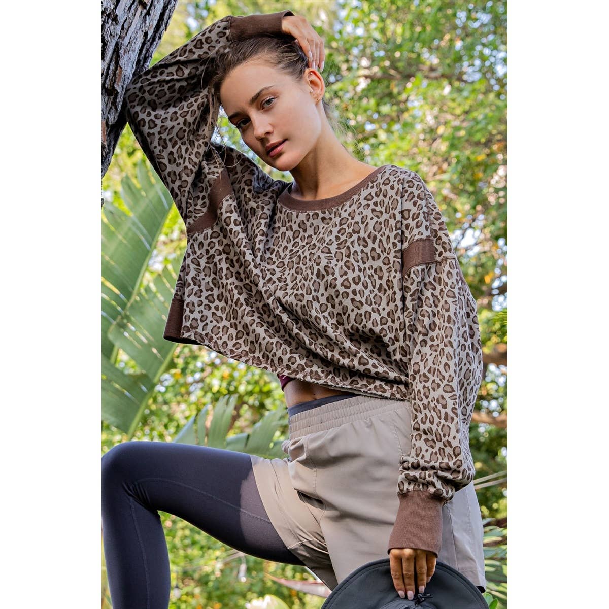 Billie Open Back Animal Print Top