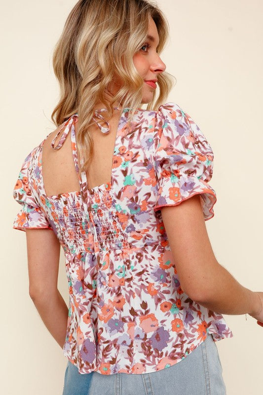Michaela Floral Top FINAL SALE