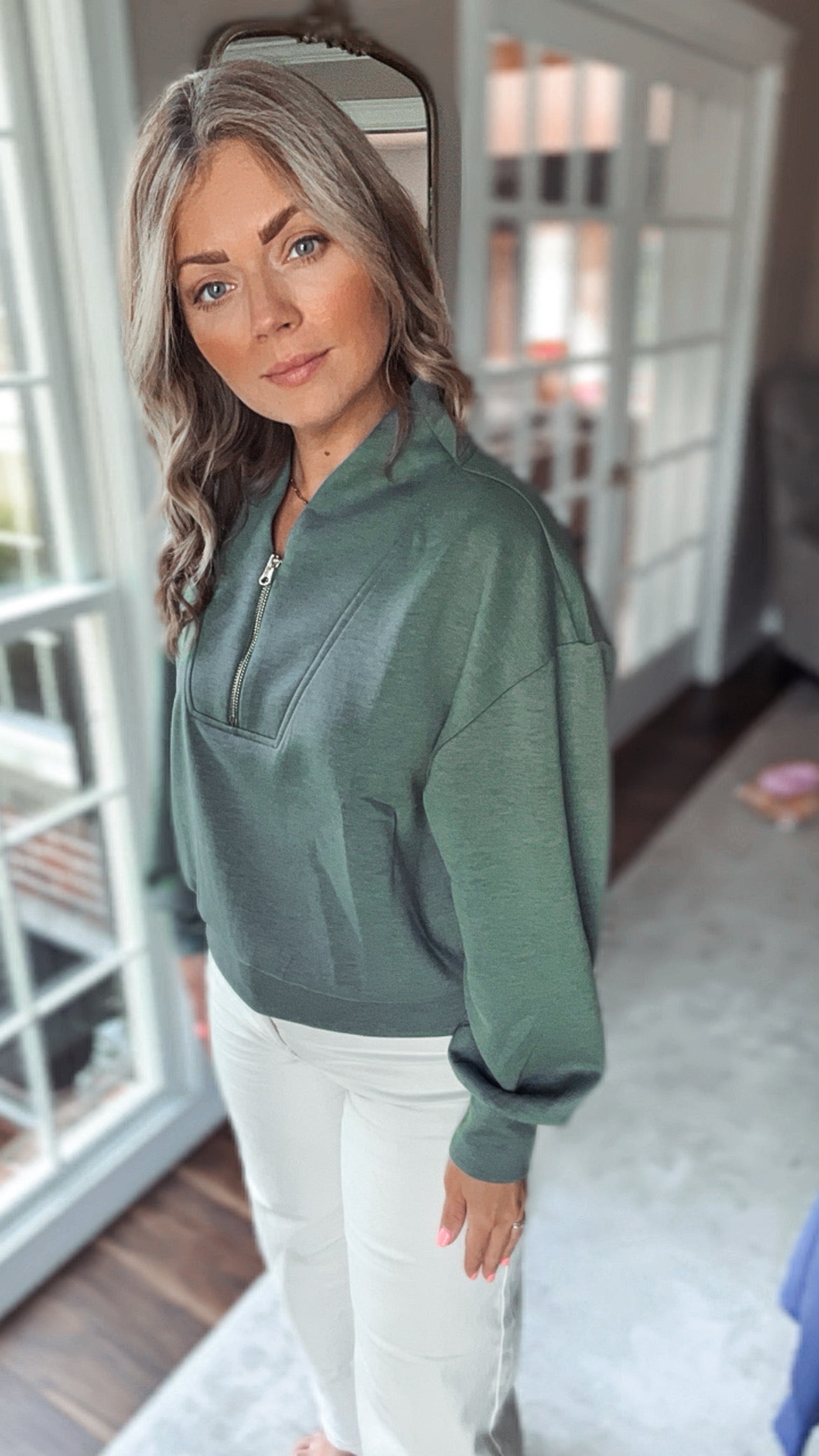 Torrey Zip Pullover Top