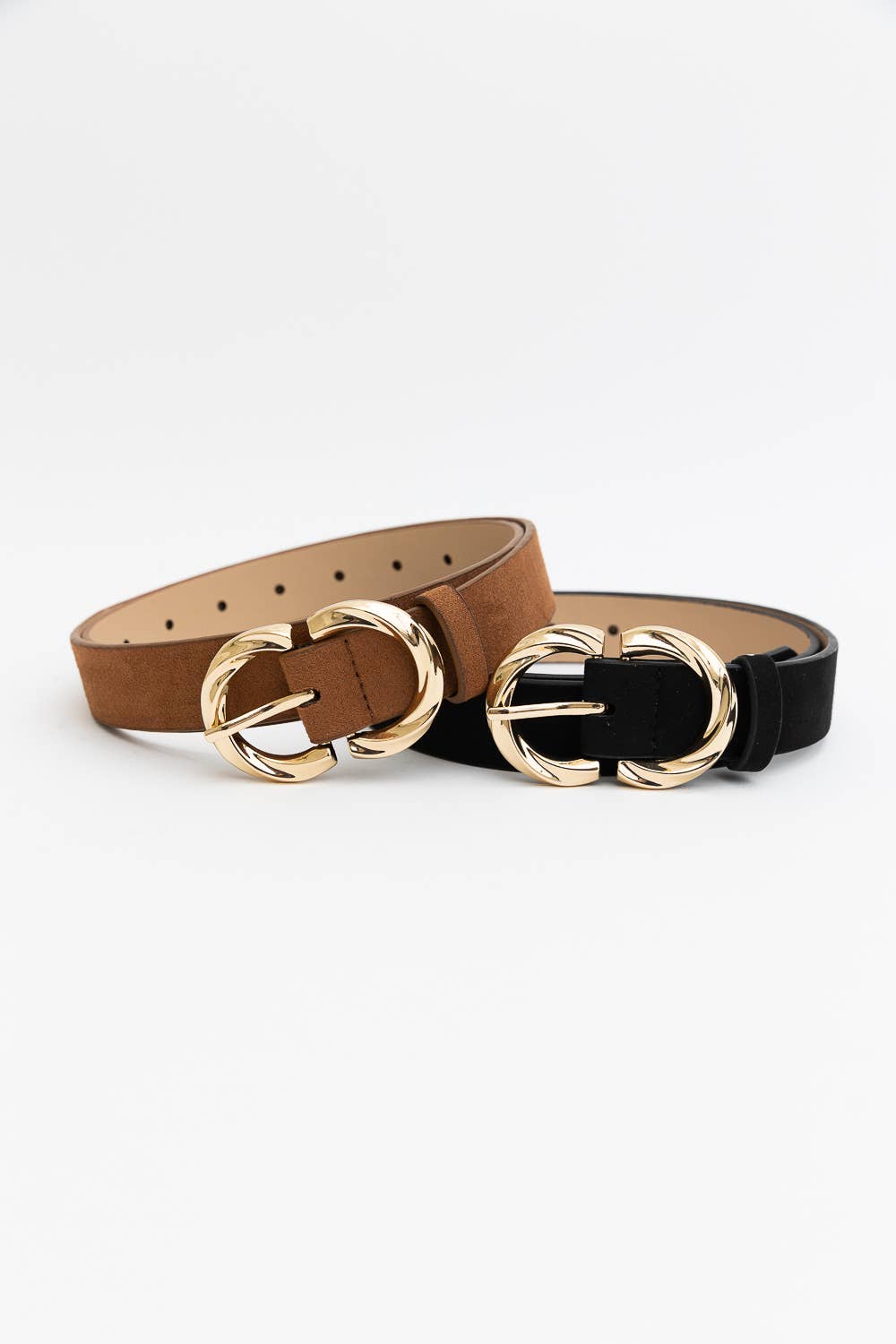 Sawyer Double C Shaped Buckle Suede Belt (2 Colors!)