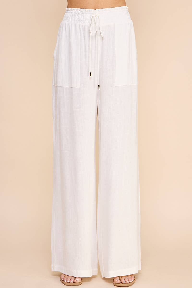Tabitha Soft Linen Wide Leg Pants PREORDER