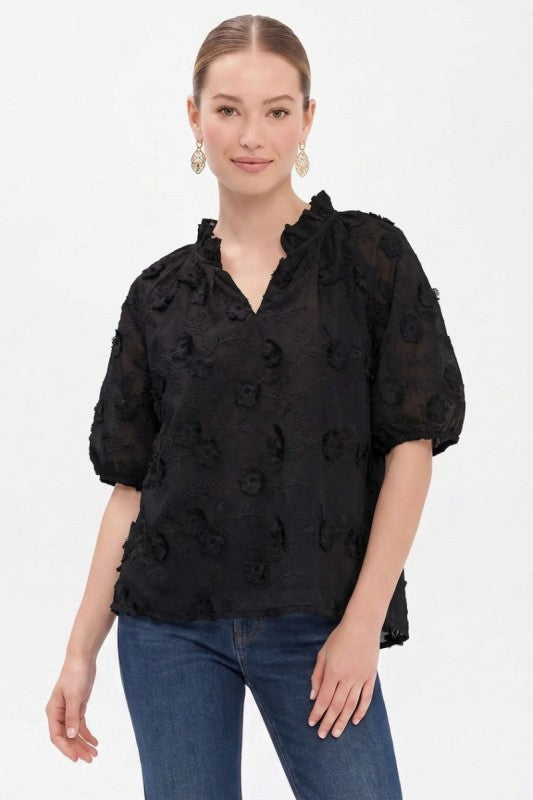 Aylia Embroidered Flower Top