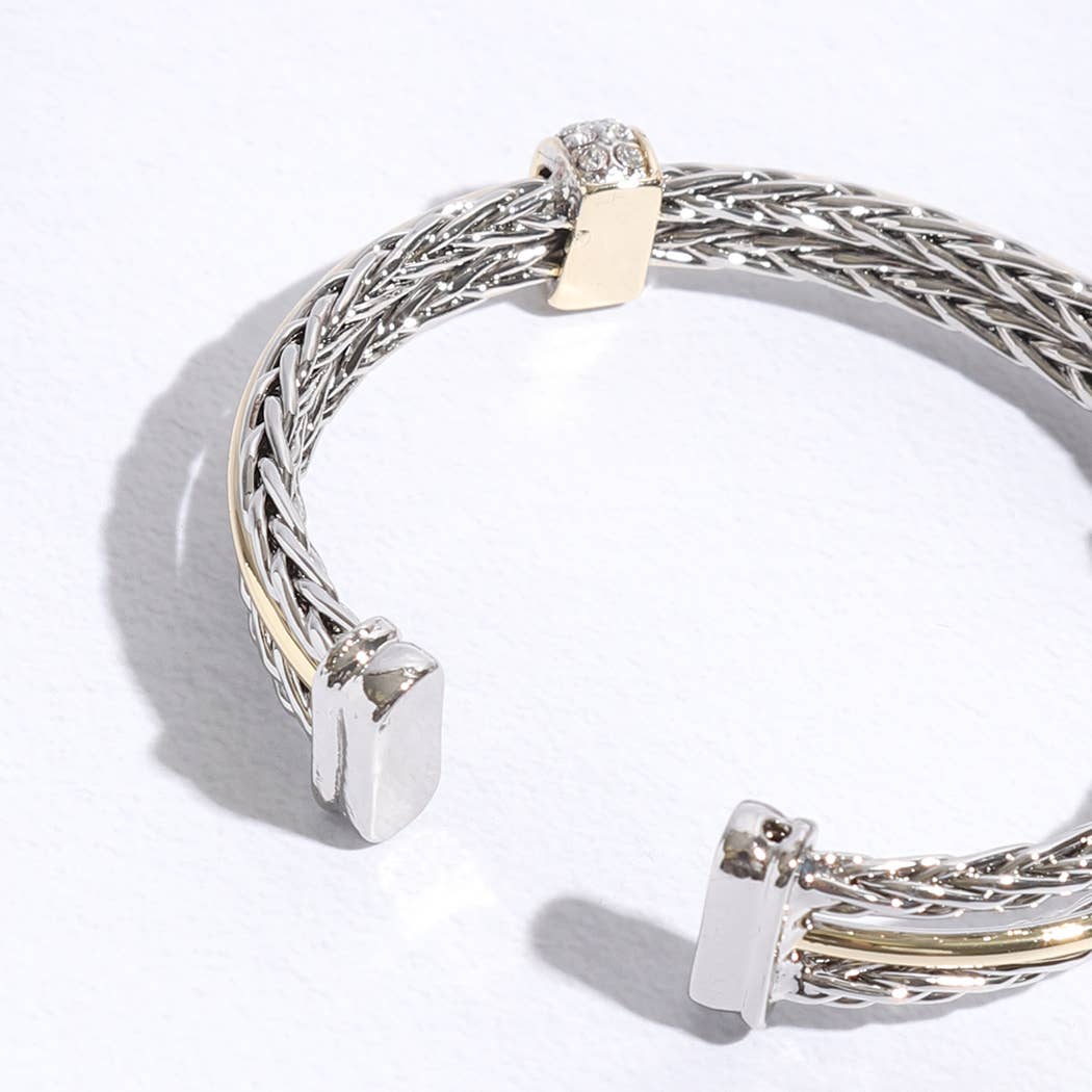 Datz Layered Wheat Chain Bracelet Cuff Bangle