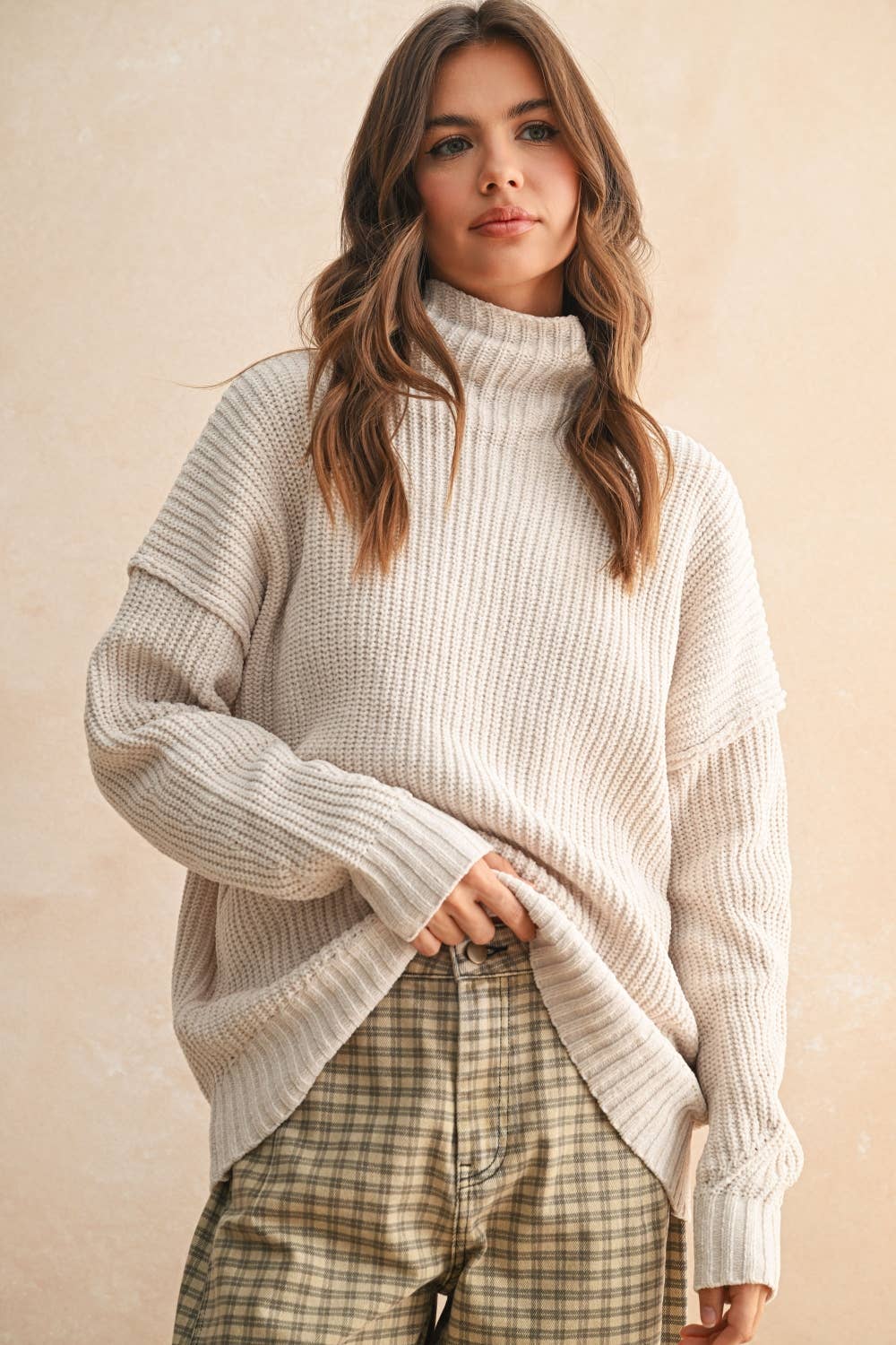 Chauncey High Neck Chenille Sweater