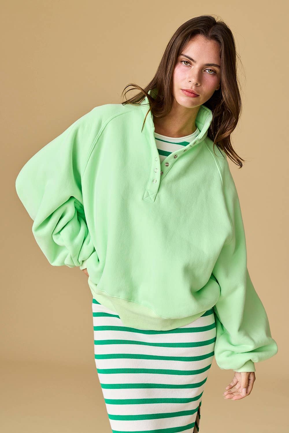 Piper Snap Button Collared Sweater BESTSELLER
