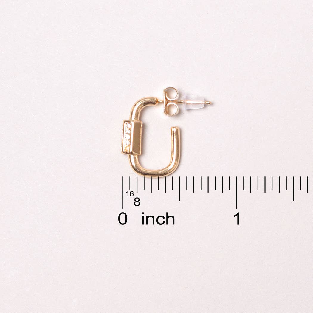 Della 14K Gold-Dipped Skrew Hoop Earring