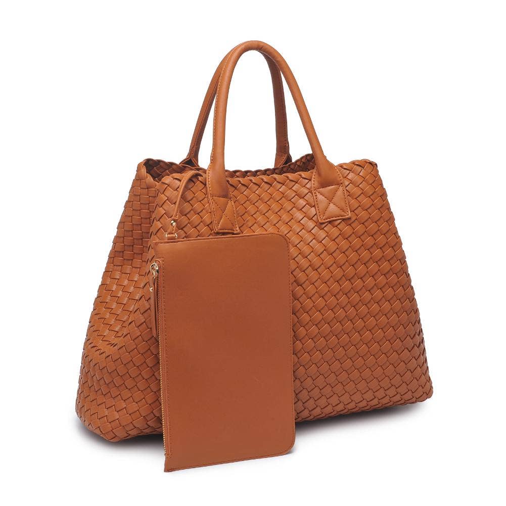 Ithaca Woven Vegan Leather Tote (3 Colors!)