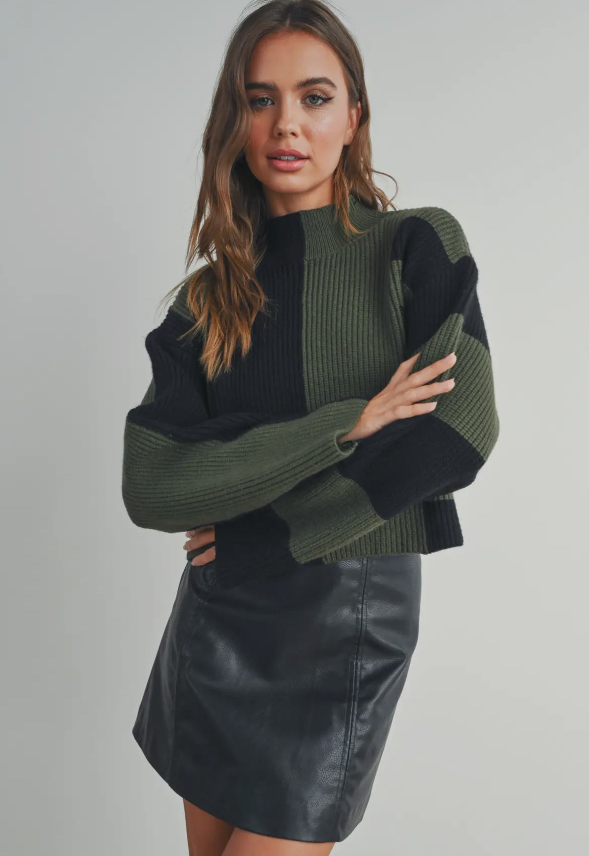 Sayla Mock Colorblock Sweater