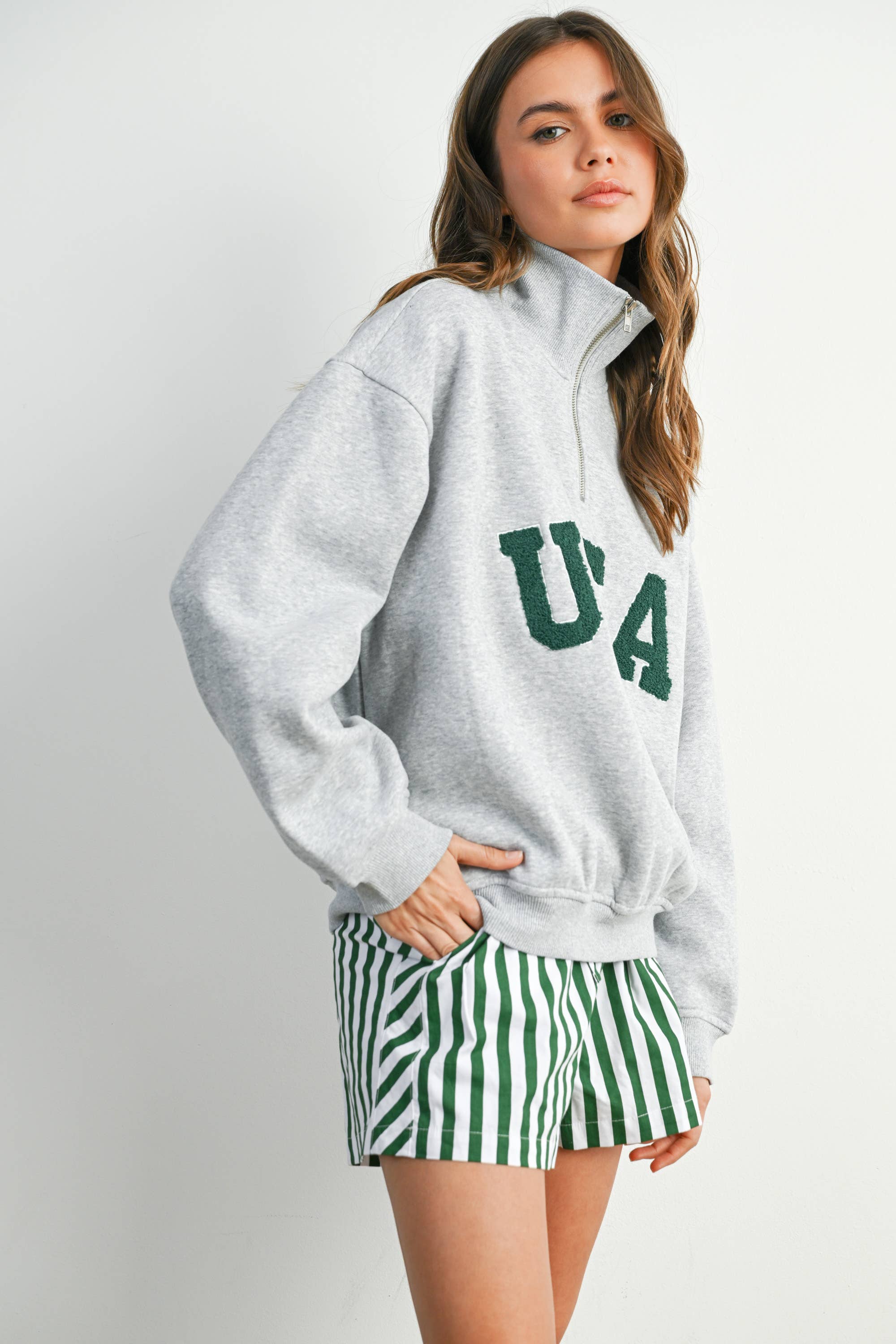Morton Quarter Zip Long Sleeve Top
