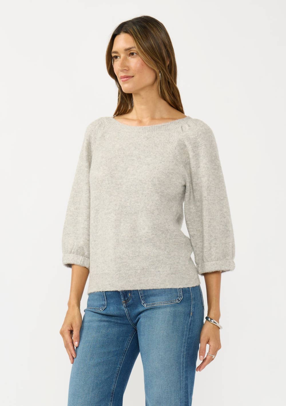 Flint Crewneck Puff Sleeve Sweater Top PREORDER
