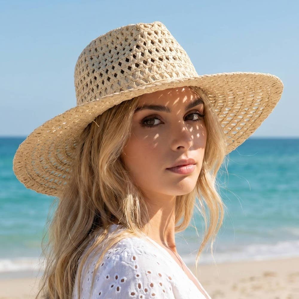 Abbey Straw Braid Floppy Sun Hat