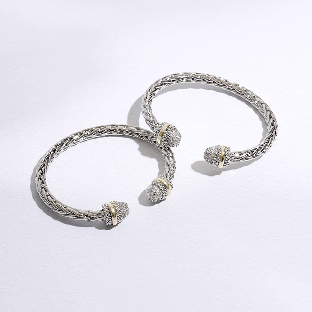Dalia Multi-Toned Round Edge Braided Bracelet