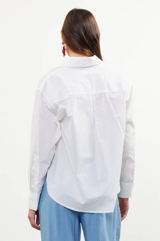 Britt Poplin Long Sleeve Shirt
