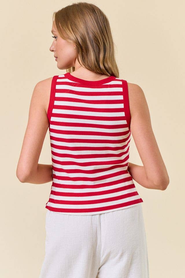 Rolla Stripe Knit Vest Tank