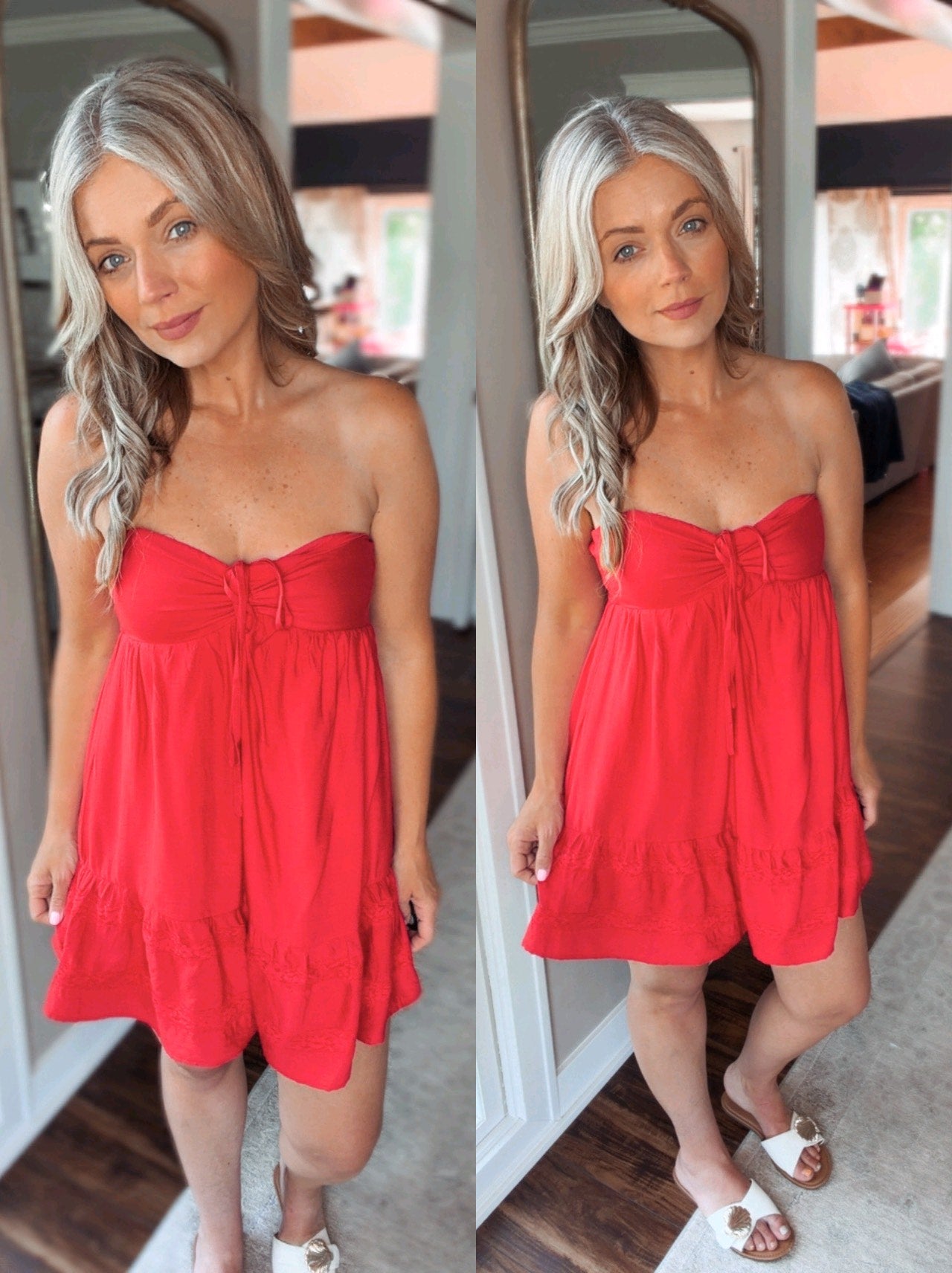 Firecracker Red Babydoll Dress