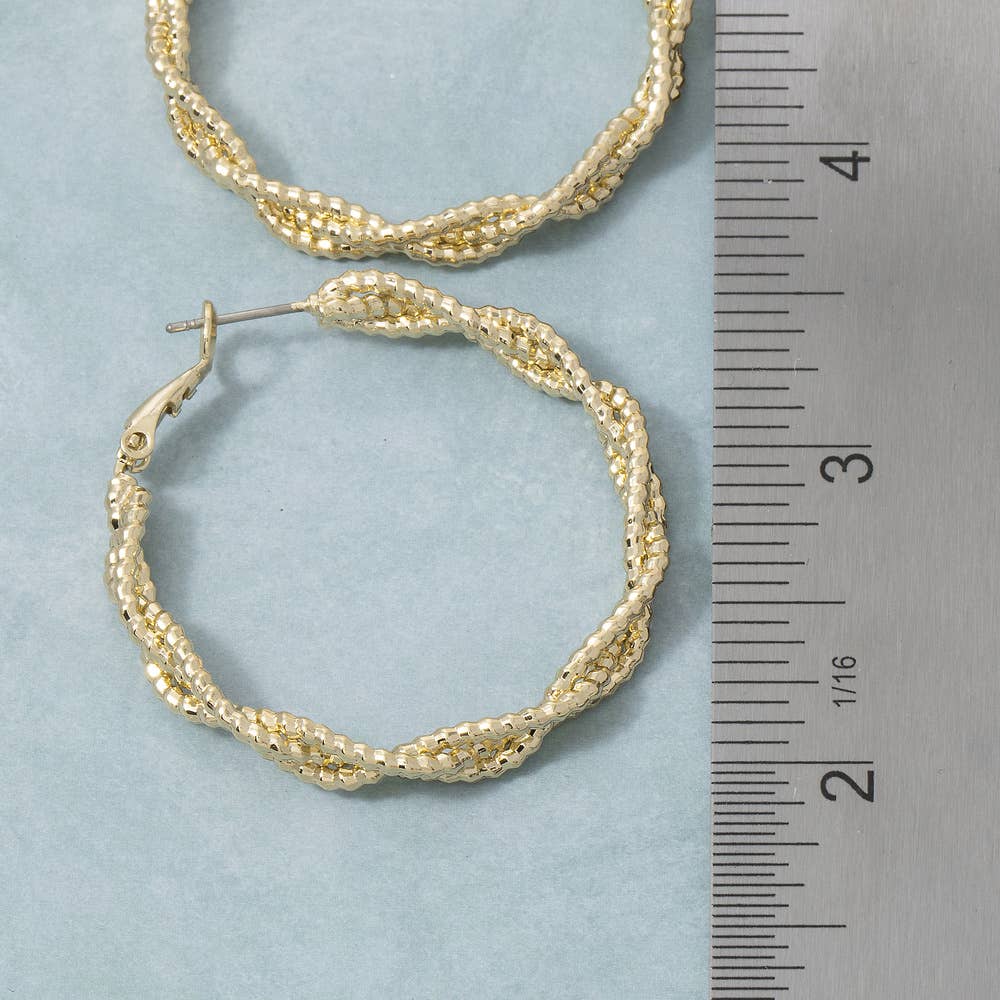 Boden Twisted Rope Texture Statement Hoop Earrings