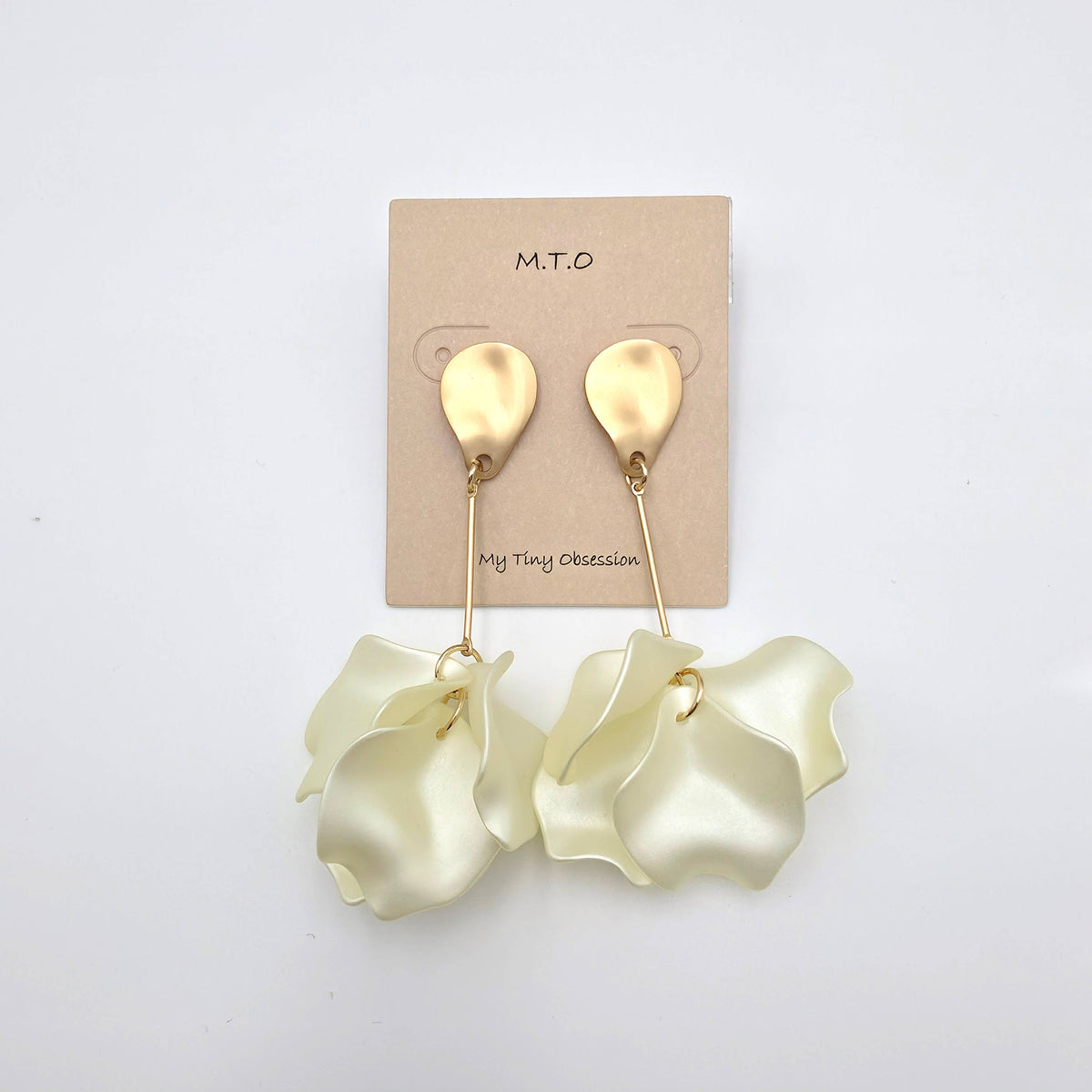 Dotson Pearlized Petal Statement Drop Earrings