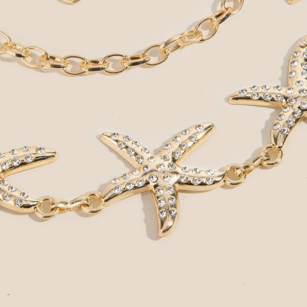 Andrew Multi Starfish Link Chain Belt