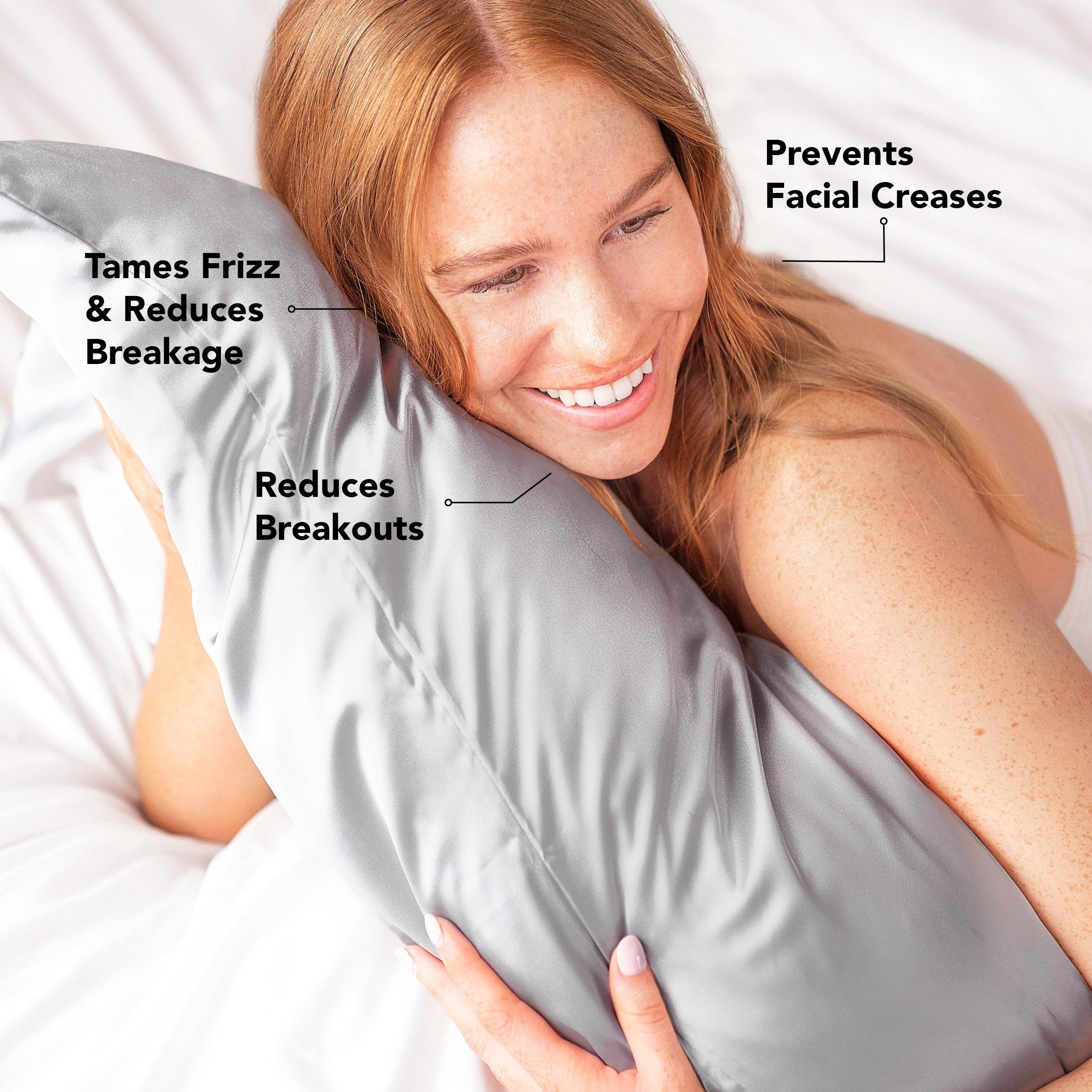 Satin Pillowcase Standard - Silver