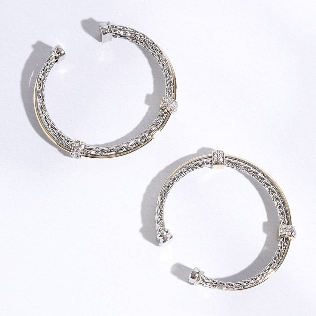 Datz Layered Wheat Chain Bracelet Cuff Bangle