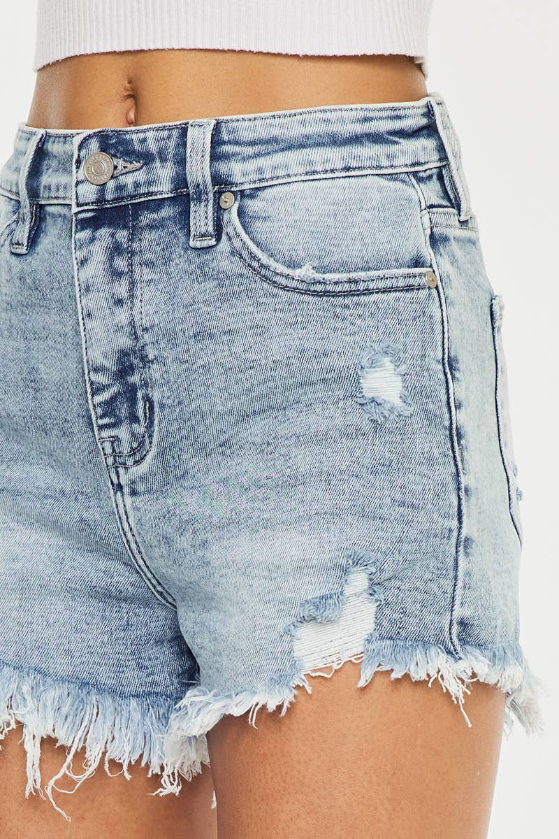 KanCan Hollie High Rise Fray Shorts LARGE ONLY! FINAL SALE