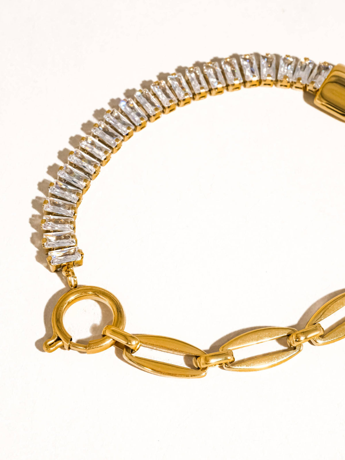 Flânerie by MAIQ Benson 18K Gold Non-Tarnish Rhinestone Chain Bracelet