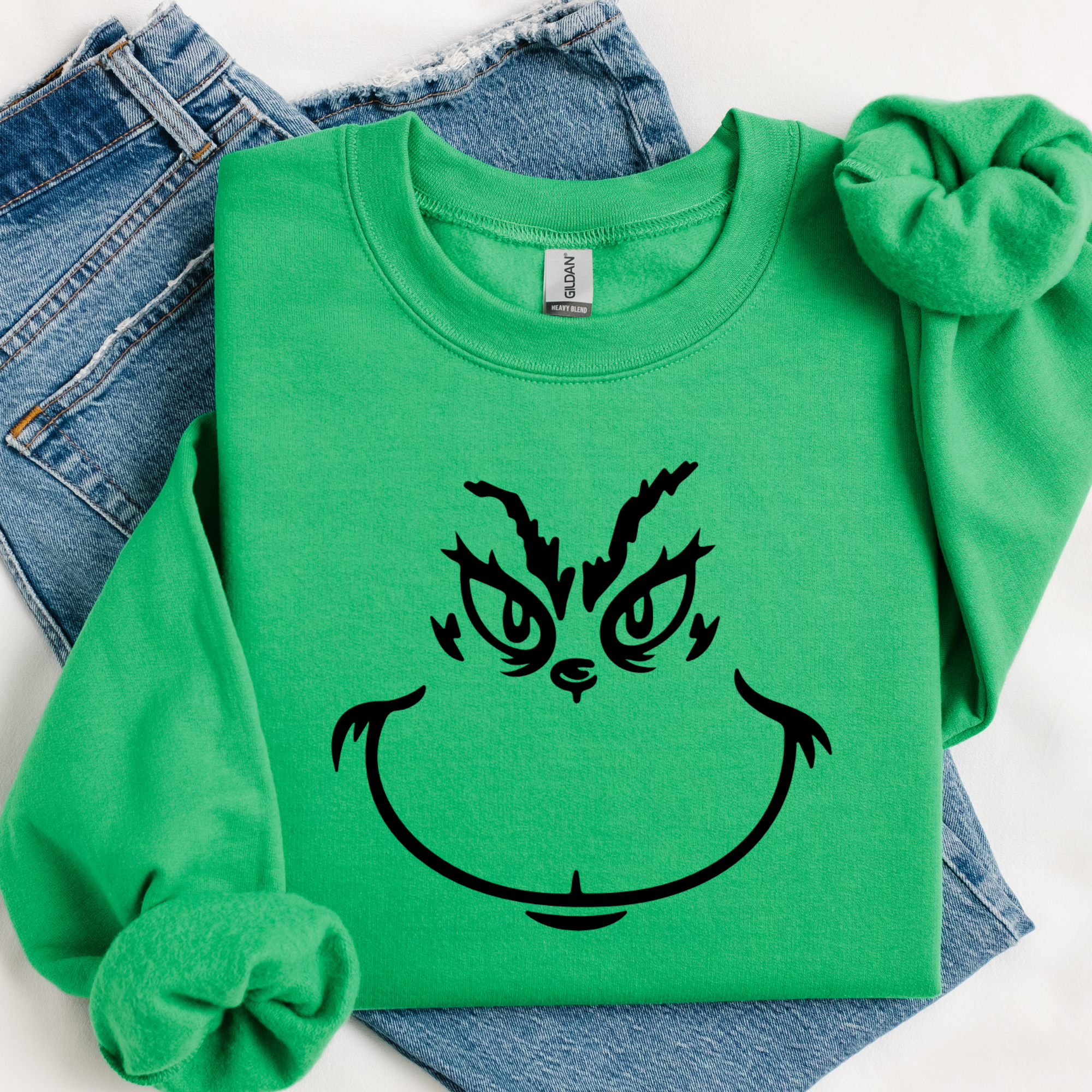 Grinch Face Crewneck Sweatshirt