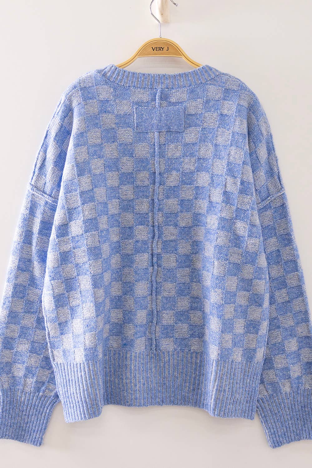 Beau Checkerboard Knit Sweater