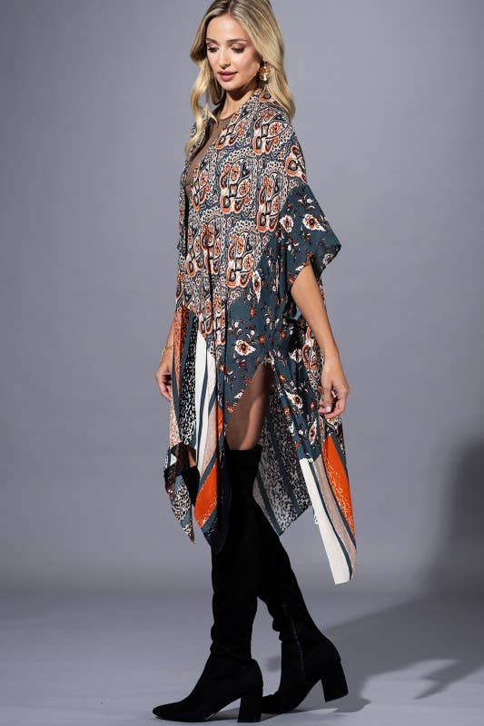 Sweeney Vintage Inspired Paisley Kimono