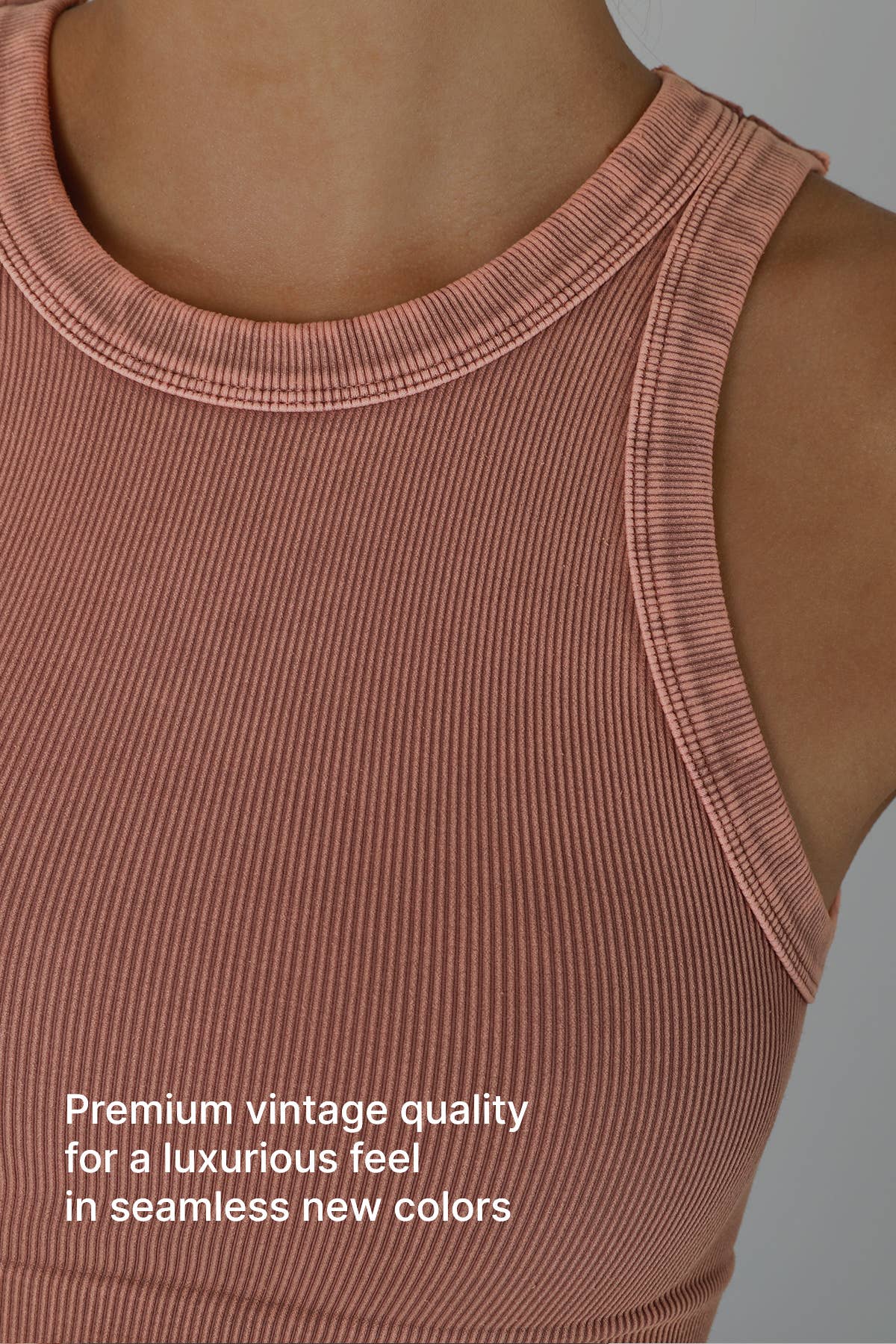 NIKIBIKI Reit Vintage Ribbed High Neck Crop Top
