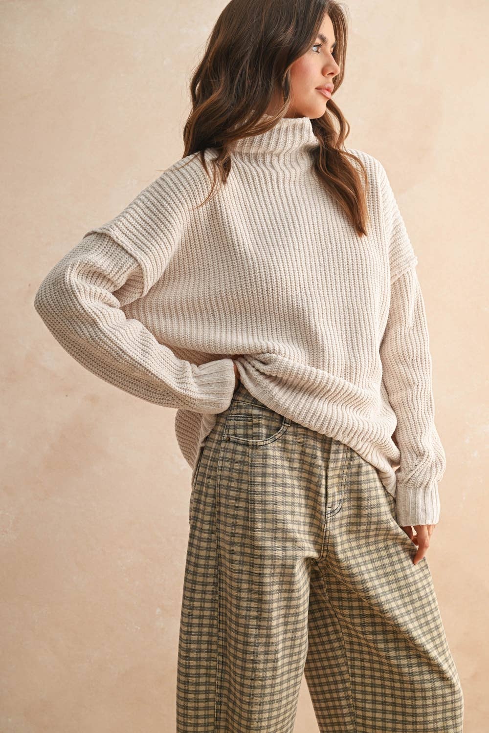 Chauncey High Neck Chenille Sweater