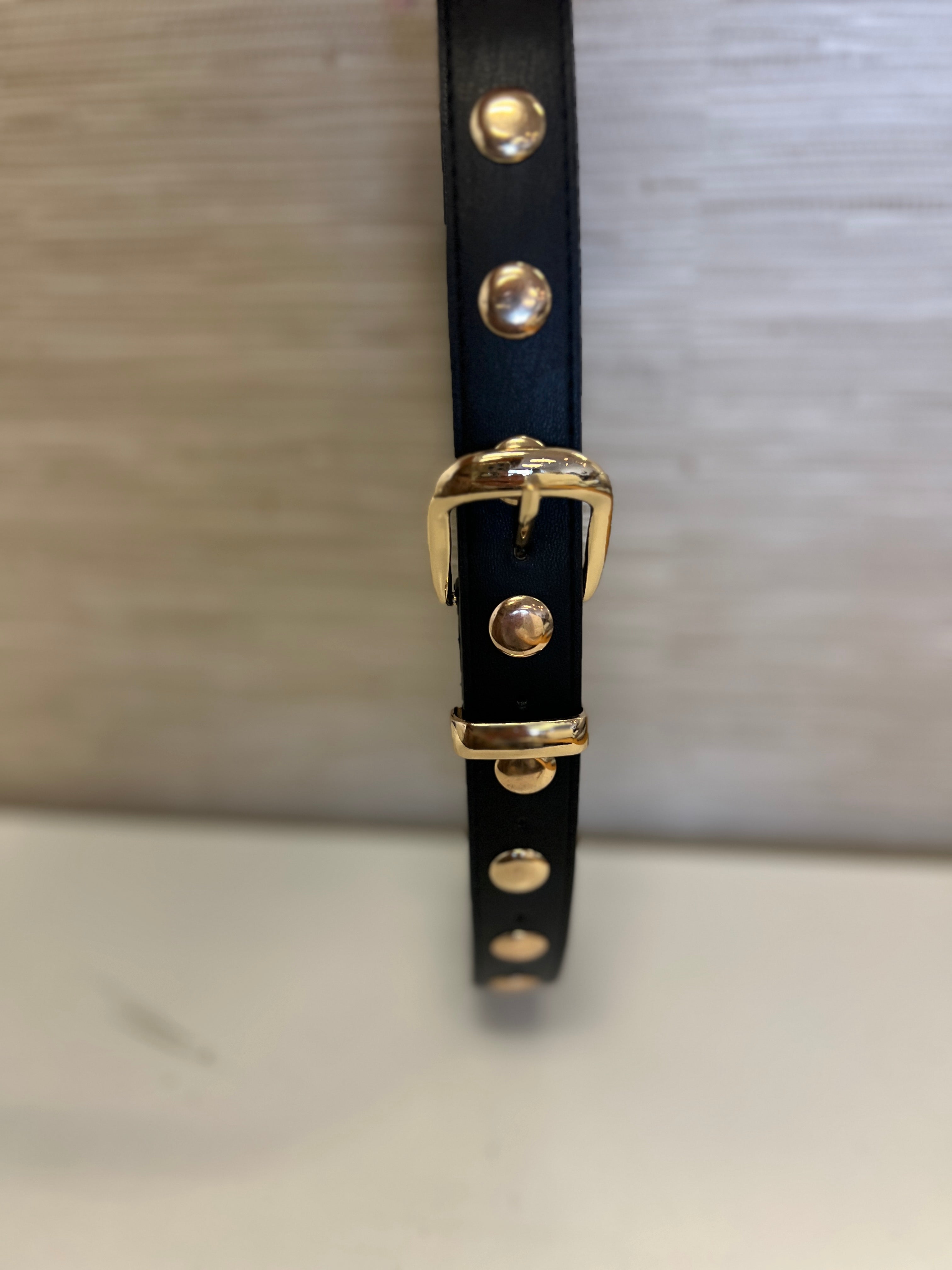 Vee Studded Black Belt