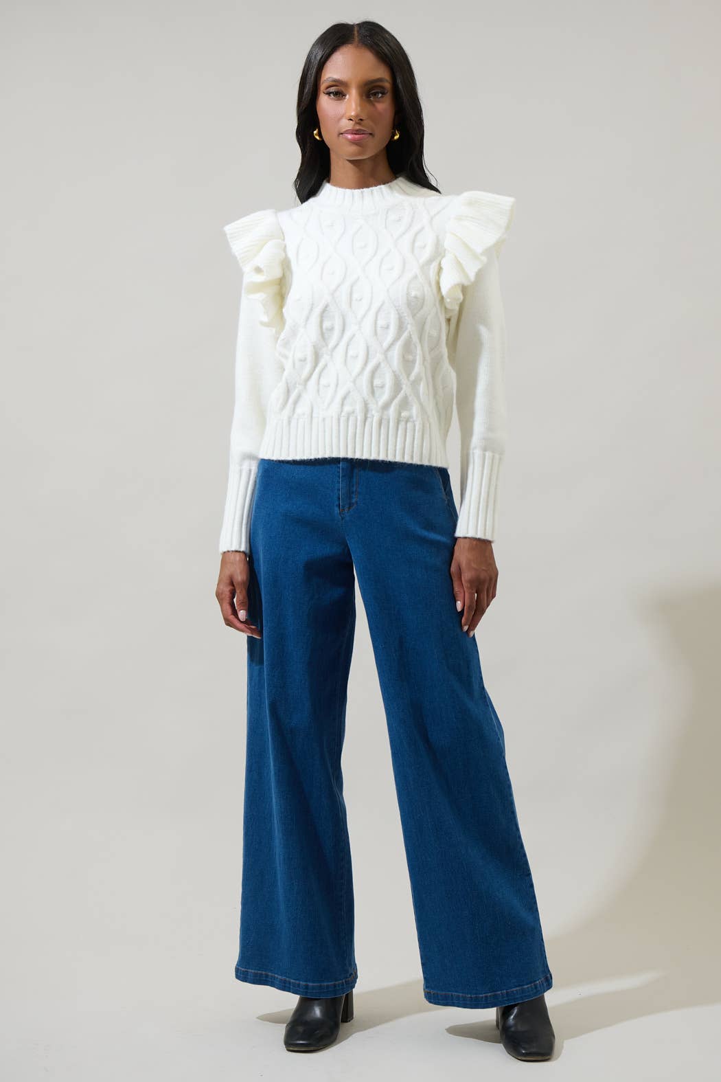 Gloriana Cable Knit Sweater FINAL SALE