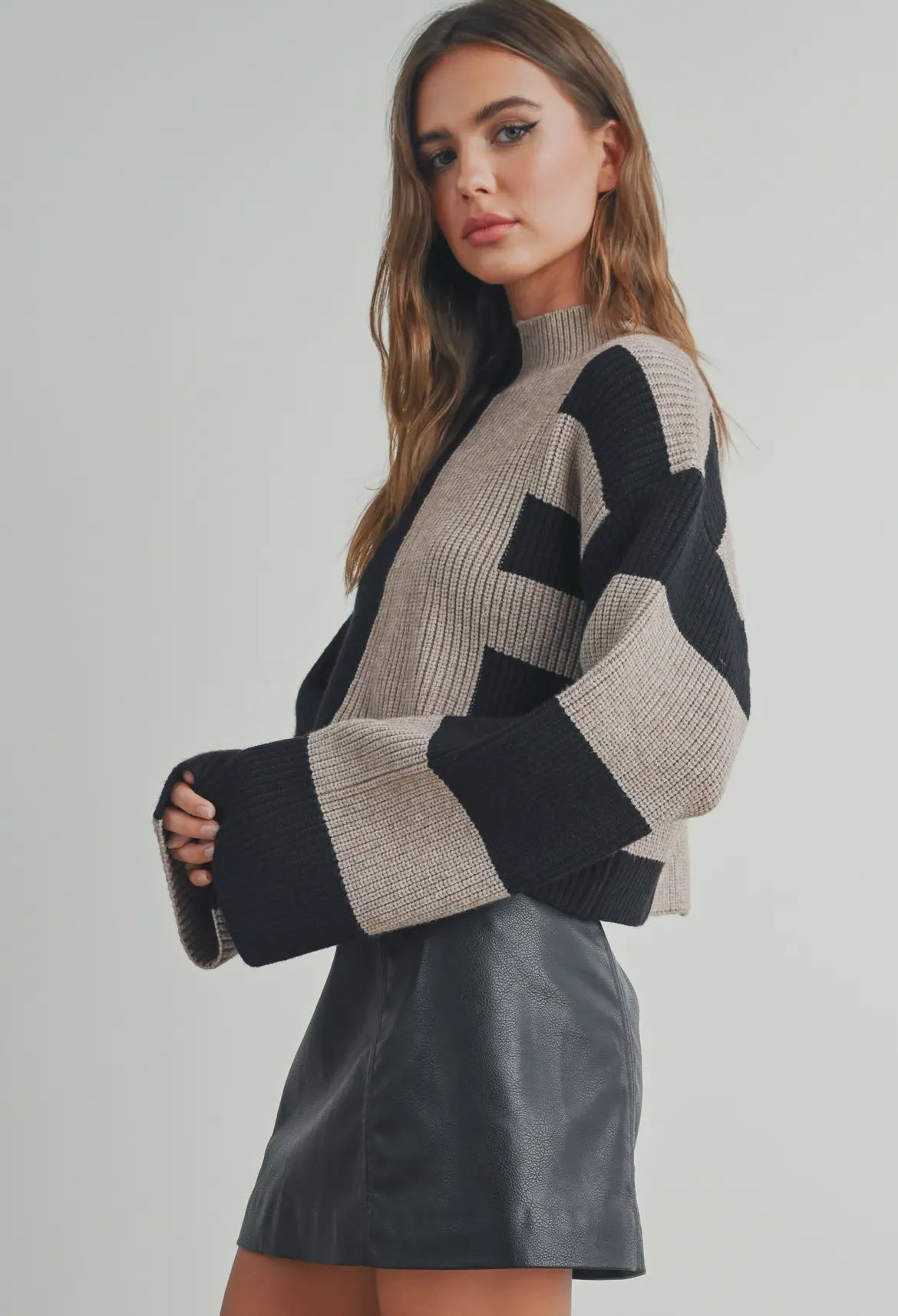 Sayla Mock Colorblock Sweater
