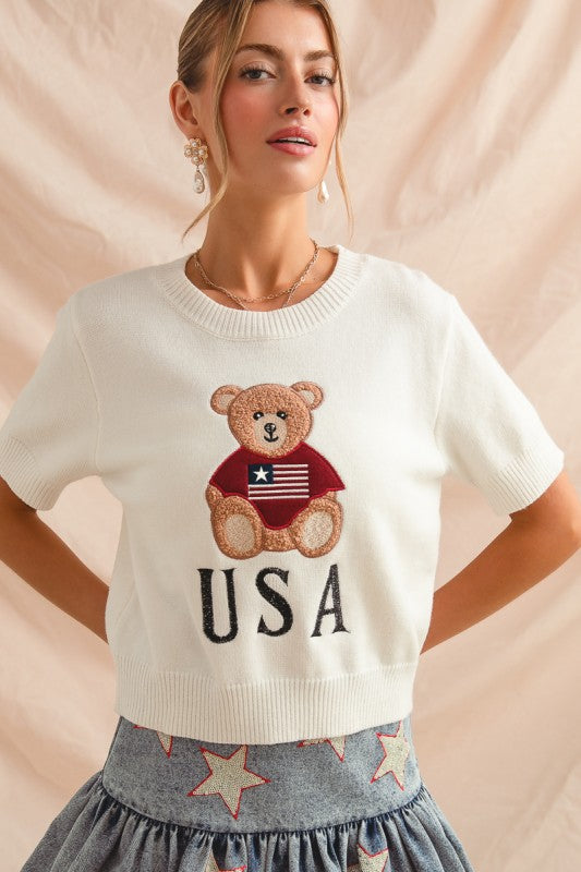 Bella Bear Sweater -XL Only! FINAL SALE