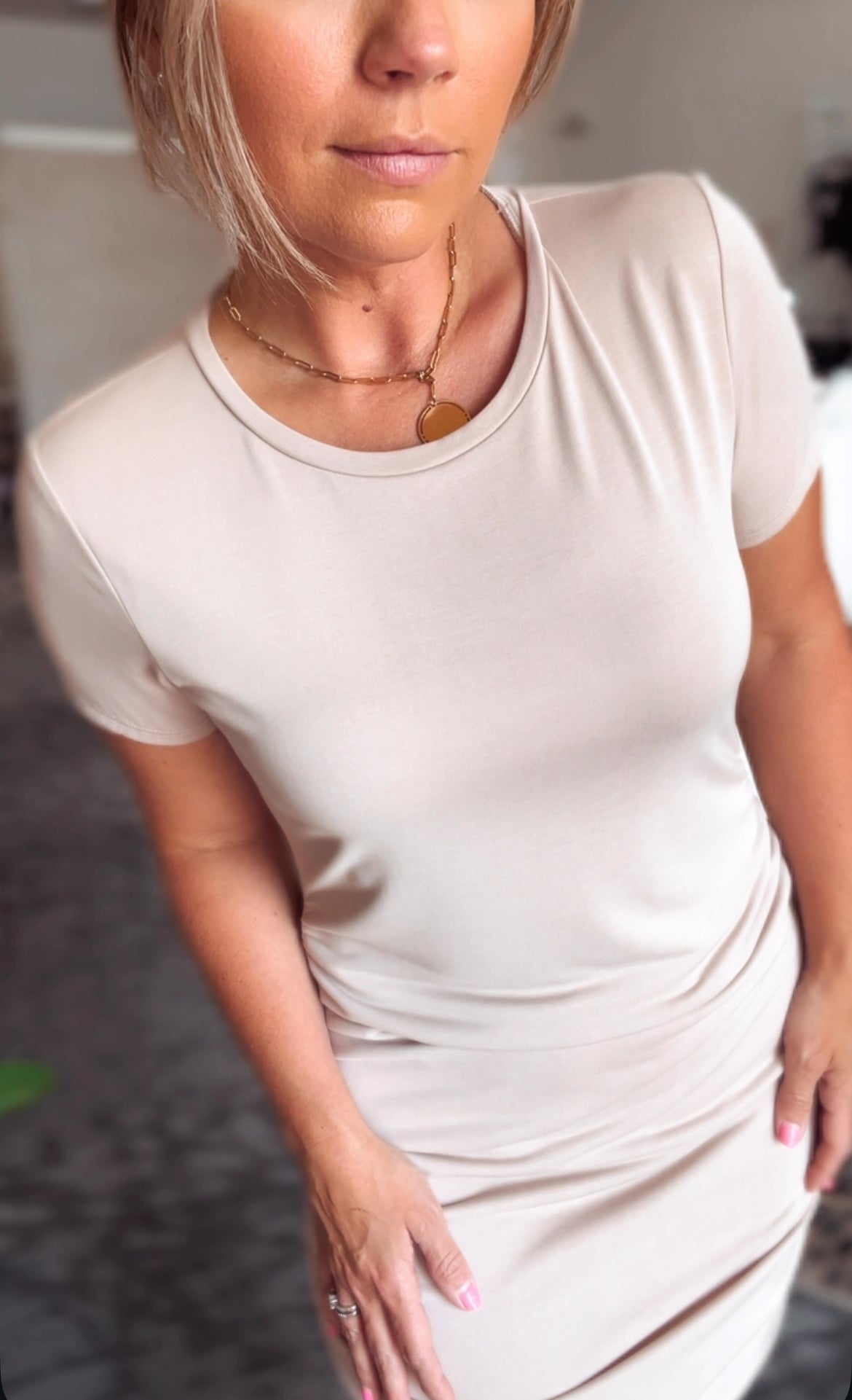 Angie Ruched Mini Dress