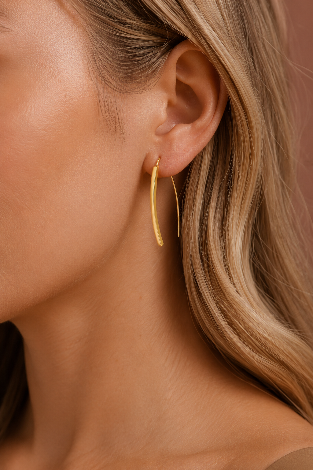 Arc 18K Gold Threader Earrings
