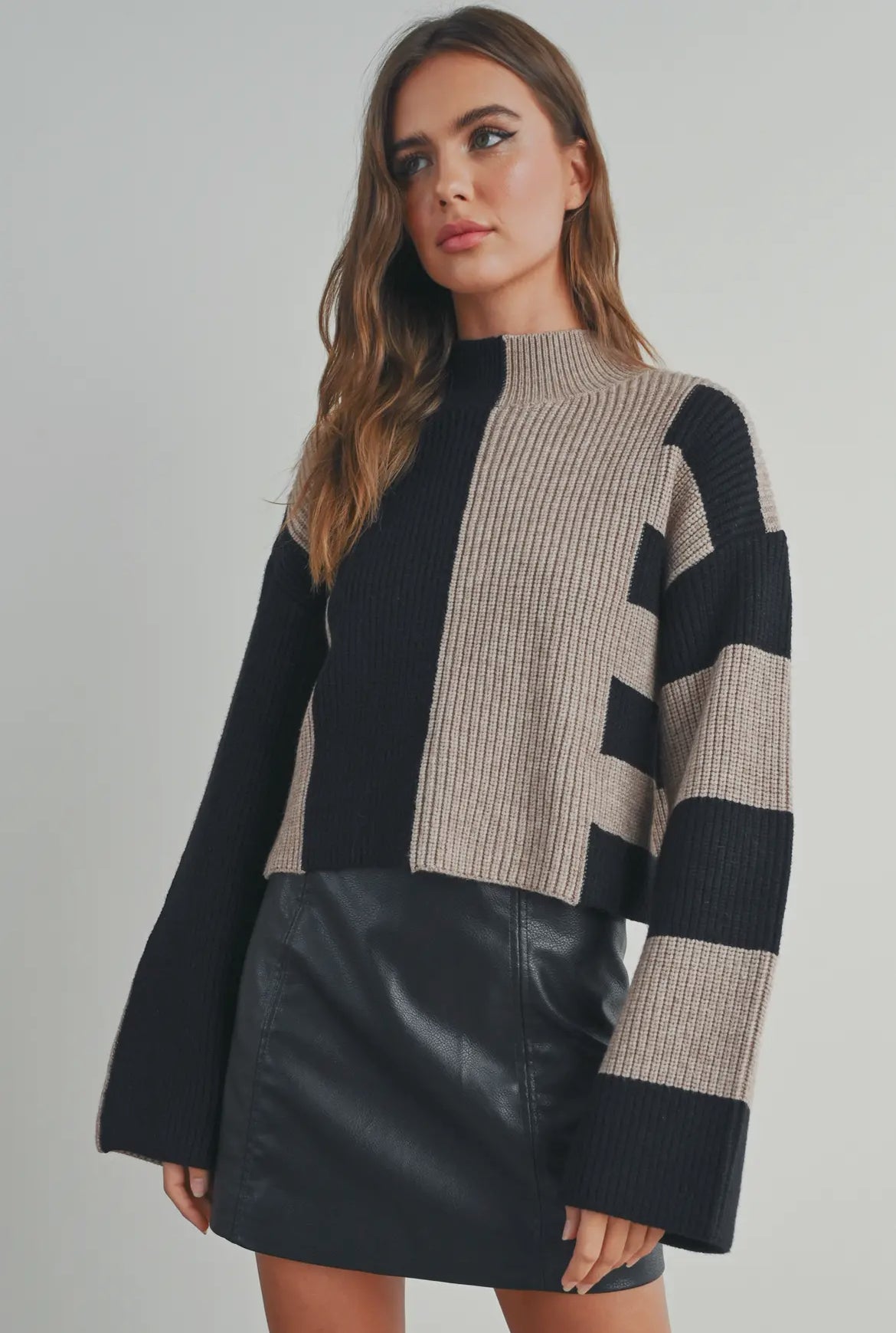 Sayla Mock Colorblock Sweater