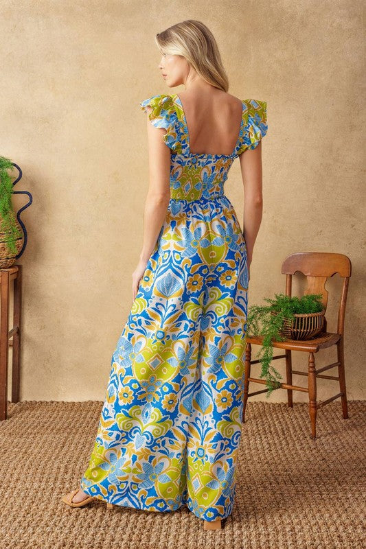 Sarah Print Jumpsuit
