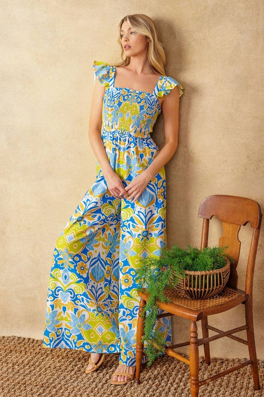 Sarah Print Jumpsuit
