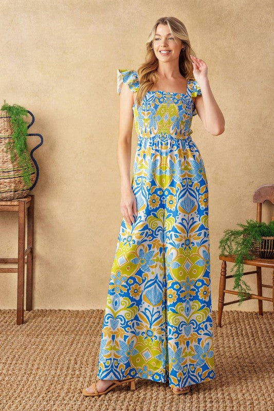 Sarah Print Jumpsuit