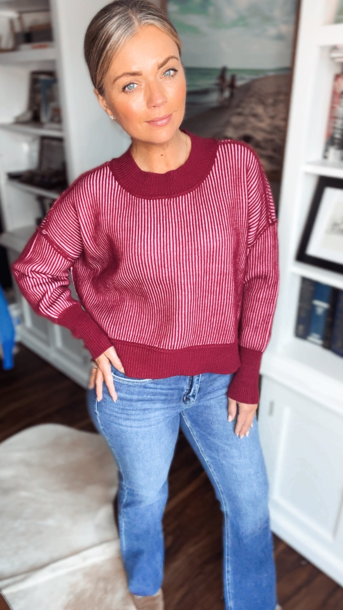 Halina Two Tone Sweater