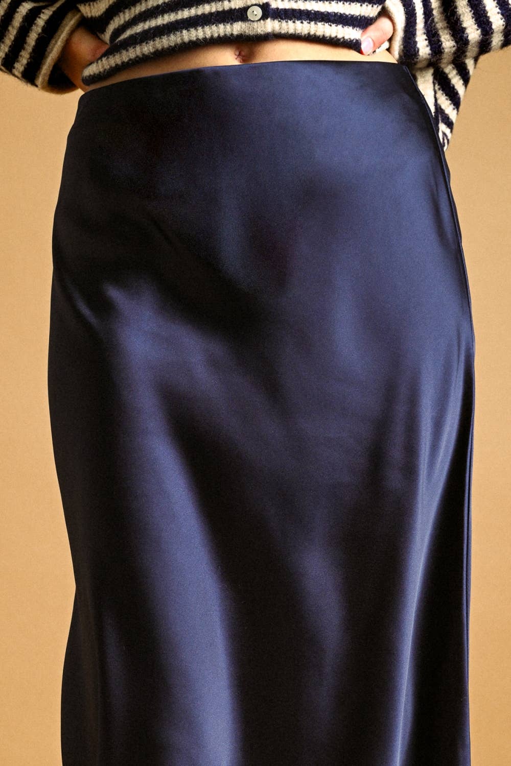 Darla Satin Midi Skirt