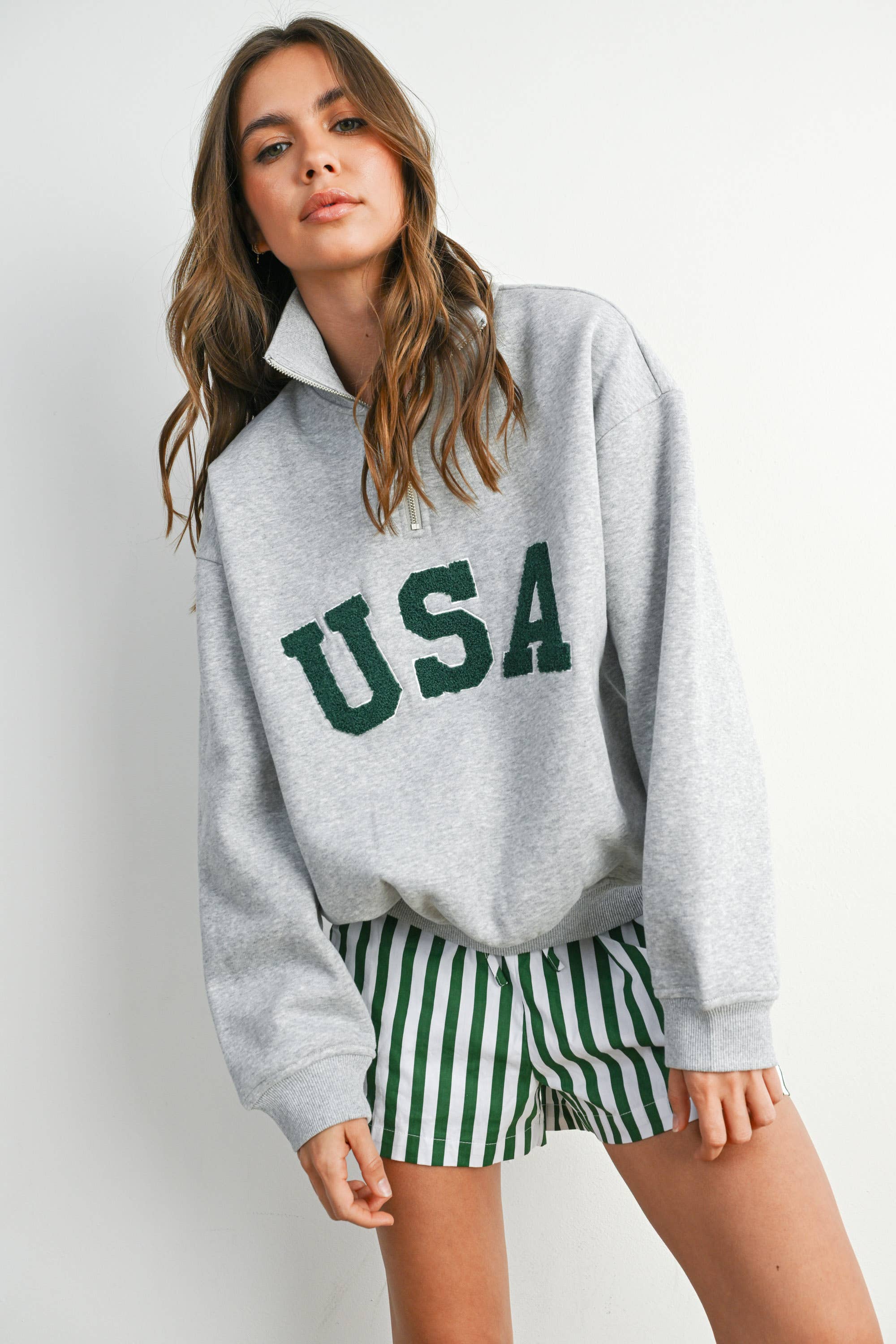 Morton Quarter Zip Long Sleeve Top