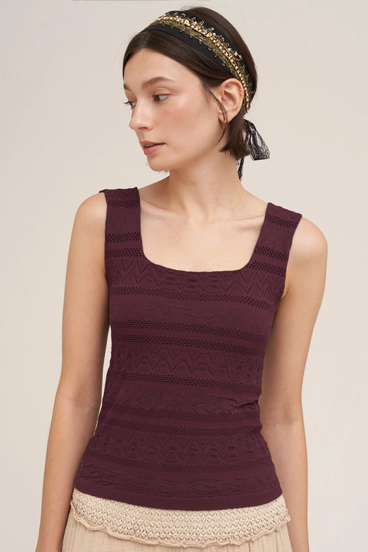 NIKIBIKI Lace Texture Tank (4 Colors!)